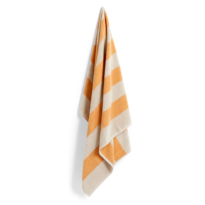 Frotté Stripe badehåndklæde 100x150 cm - Warm yellow - HAY