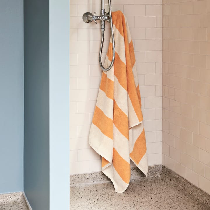 Frotté Stripe badehåndklæde 100x150 cm, Warm yellow HAY