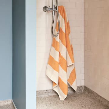Frotté Stripe badehåndklæde 100x150 cm - Warm yellow - HAY