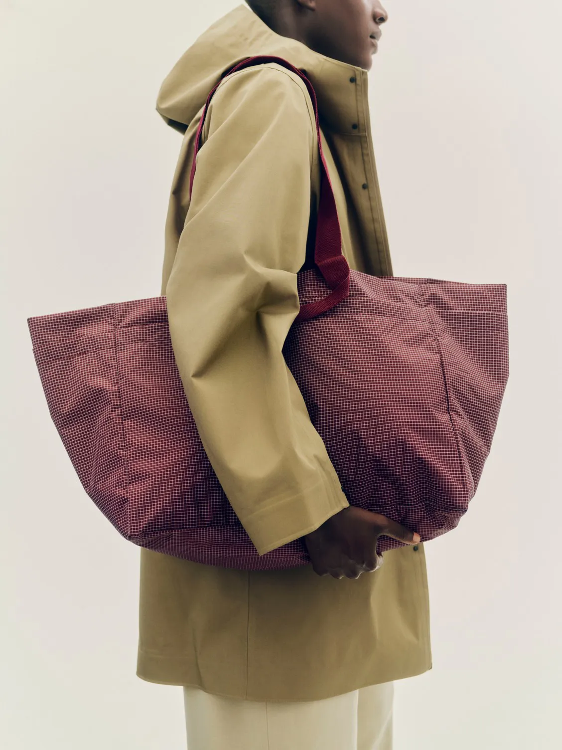 Grid Weekend Bag taske, Burgundy, large HAY