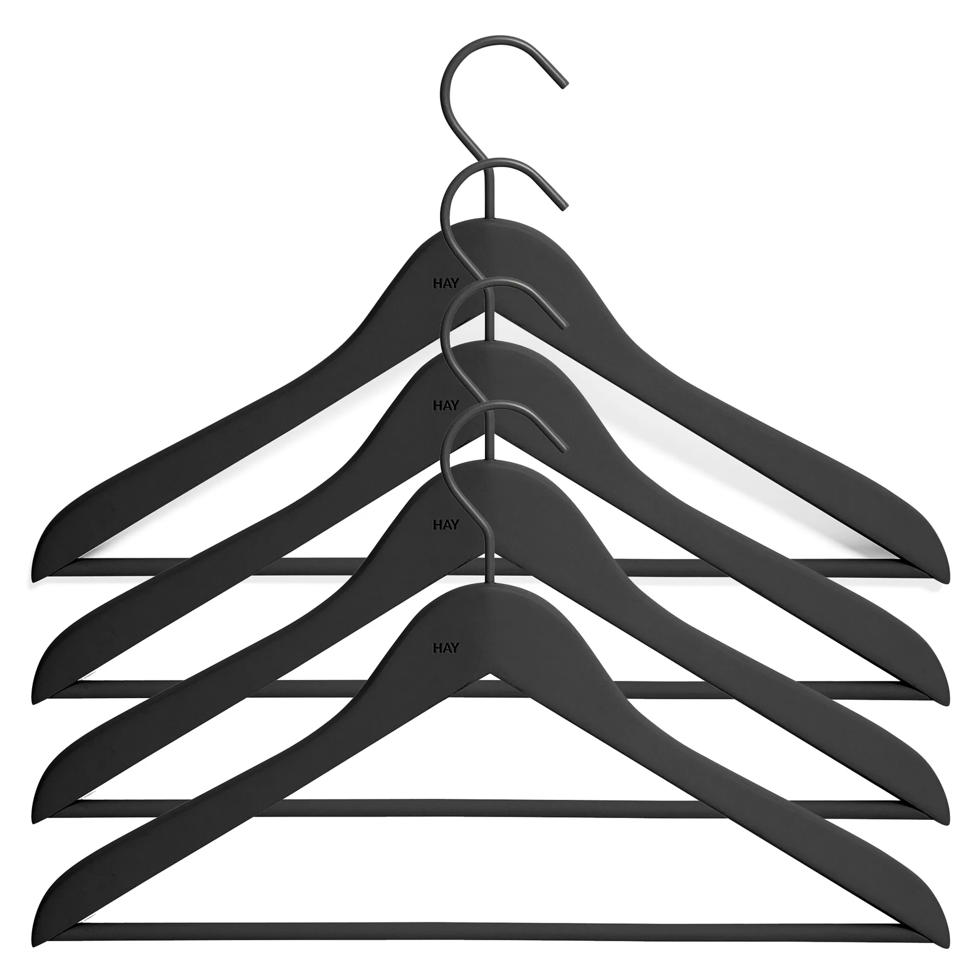 HAY bøjle med stang slim 4-pak, Sort HAY