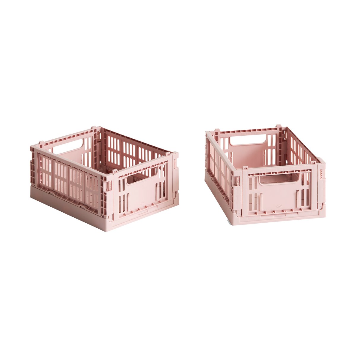 HAY Colour Crate Mini 2-pak 13x17 cm Blush | Skandinavisk Design | Opbevaringskurve | Pink