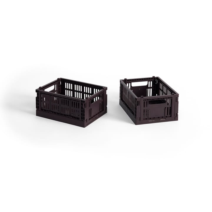HAY Colour Crate Mini 2-pak 13x17 cm - Bordeaux - HAY