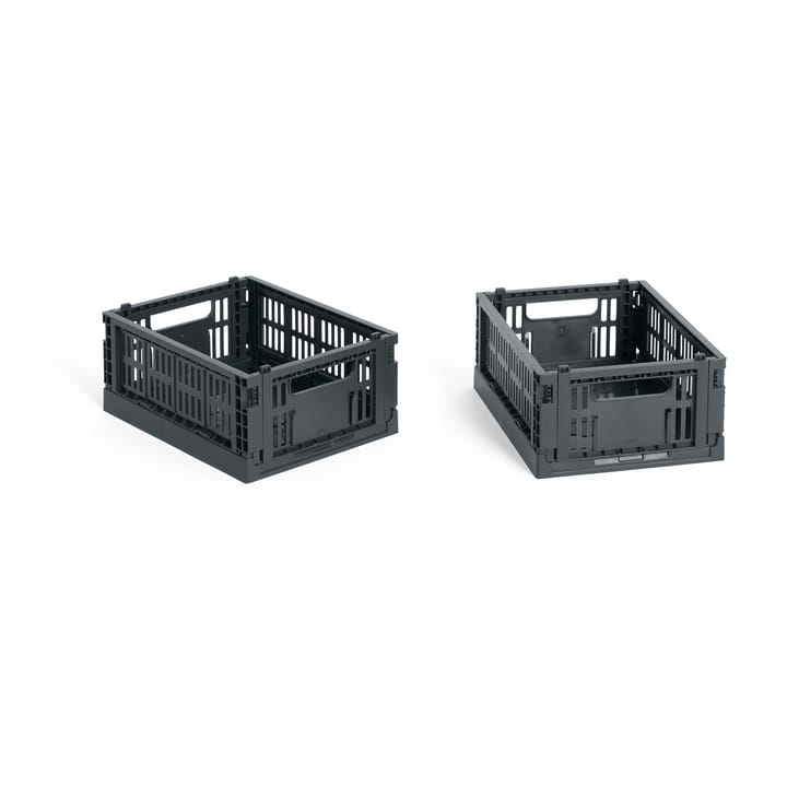 HAY Colour Crate Mini 2-pak 13x17 cm - Charcoal - HAY