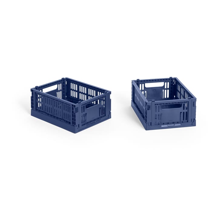 HAY Colour Crate Mini 2-pak 13x17 cm - Dark blue - HAY