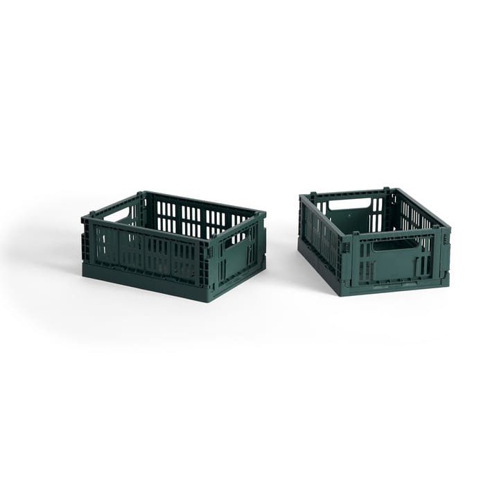 HAY Colour Crate Mini 2-pak 13x17 cm - Dark green - HAY