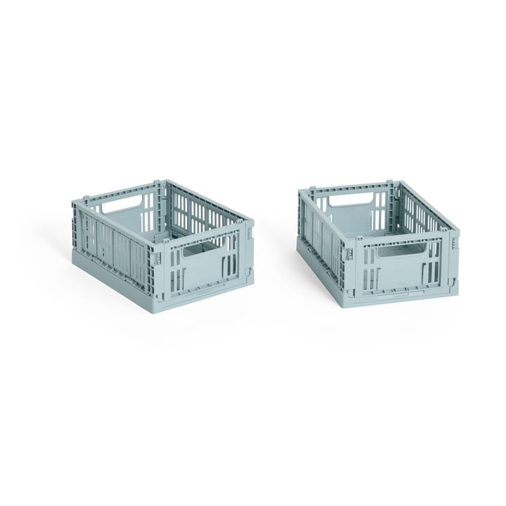 HAY Colour Crate Mini 2-pak 13x17 cm - Dusty blue - HAY