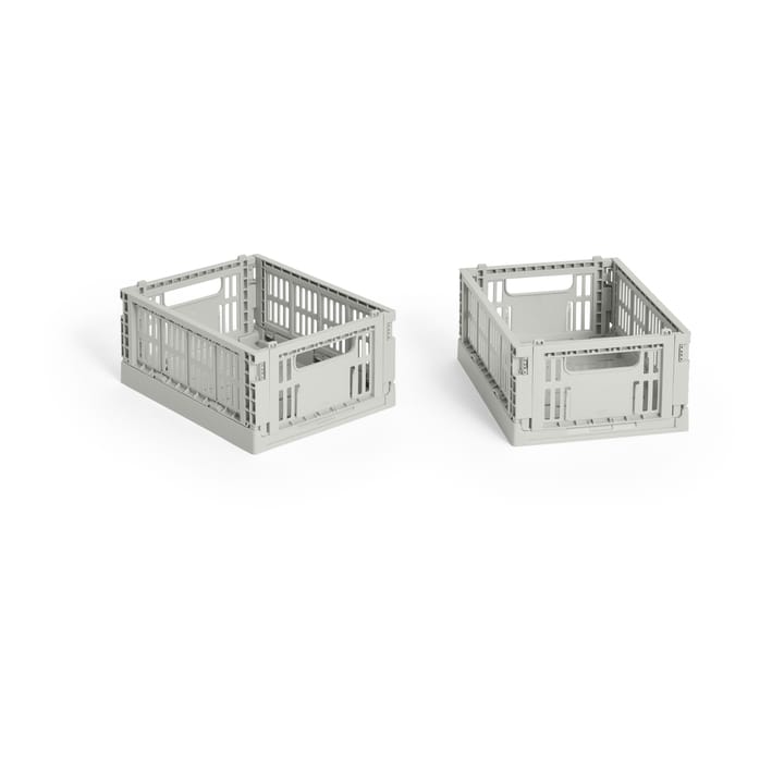 HAY Colour Crate Mini 2-pak 13x17 cm - Grey - HAY