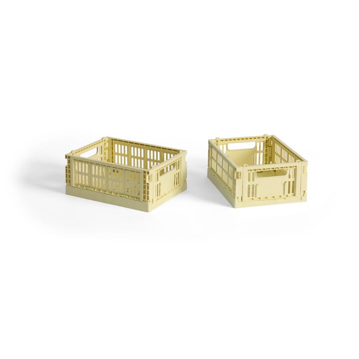 HAY Colour Crate Mini 2-pak 13x17 cm - Light yellow - HAY