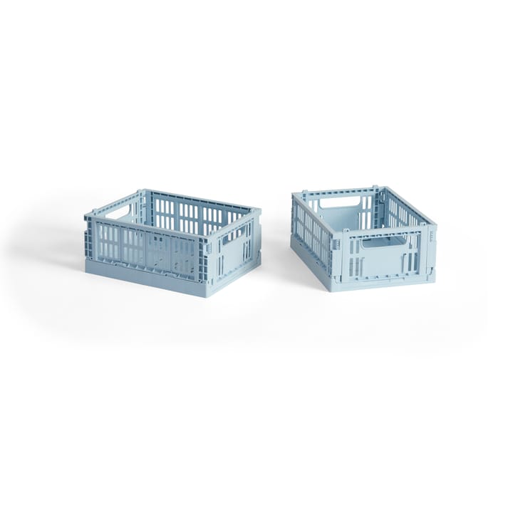 HAY Colour Crate Mini 2-pak 13x17 cm - Soft blue - HAY