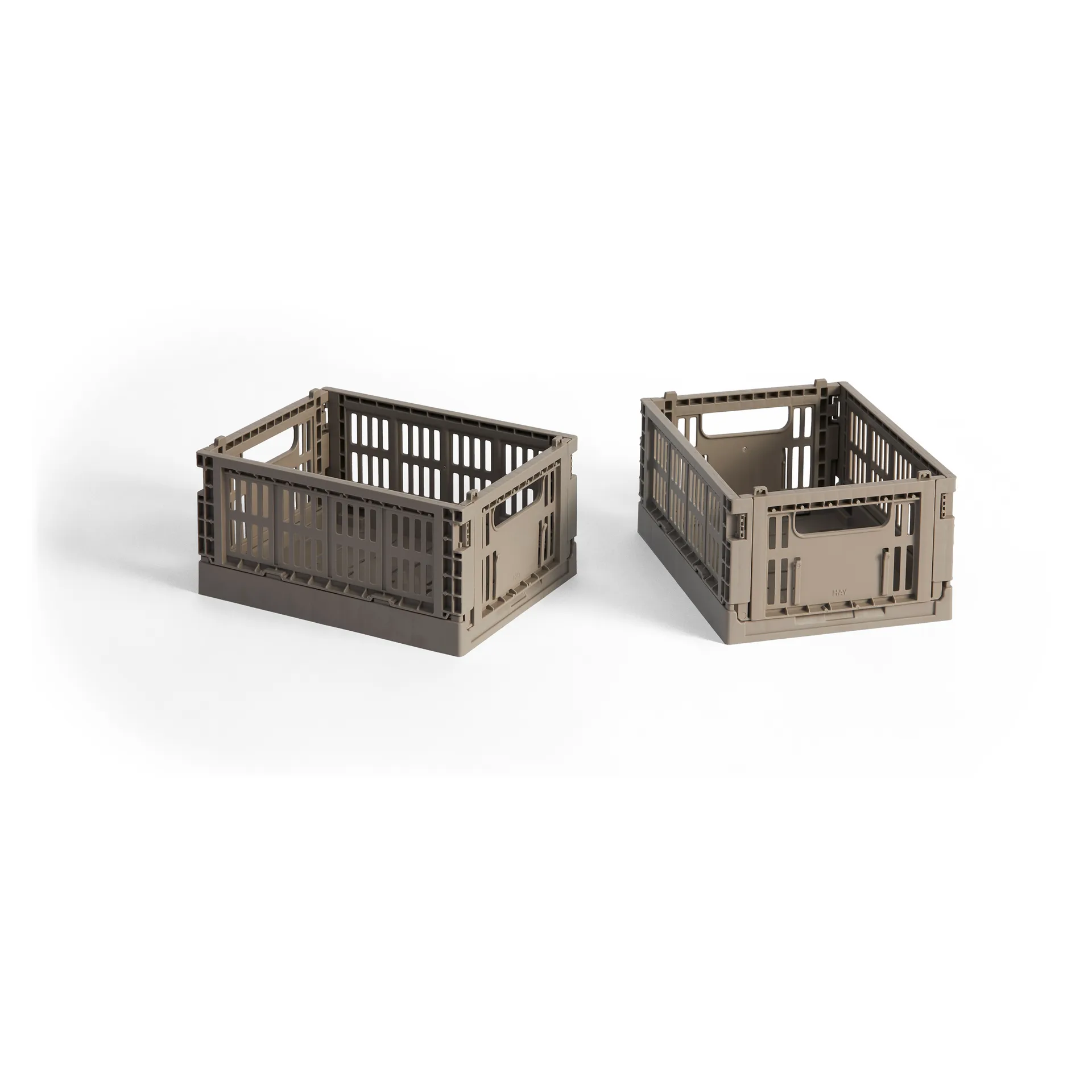 HAY Colour Crate Mini 2-pak 13x17 cm, Warm grey HAY