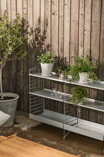 HAY Flowerpot urtepotte med underkop L Ø17.5 cm - Grå - HAY