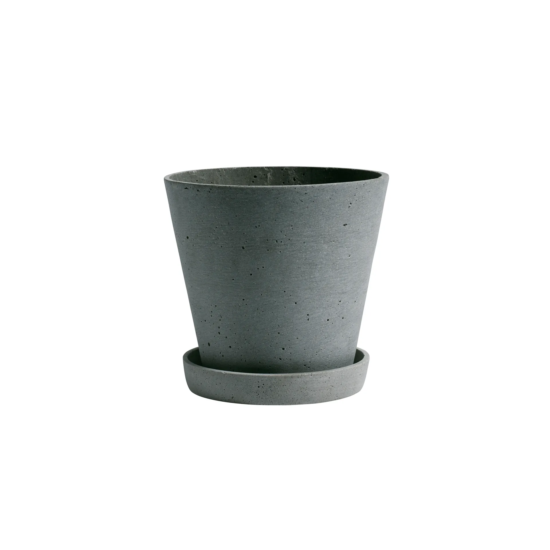 HAY Flowerpot urtepotte med underkop L Ø17.5 cm, Grøn HAY