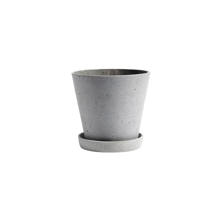 HAY Flowerpot urtepotte med underkop M - Grå - HAY