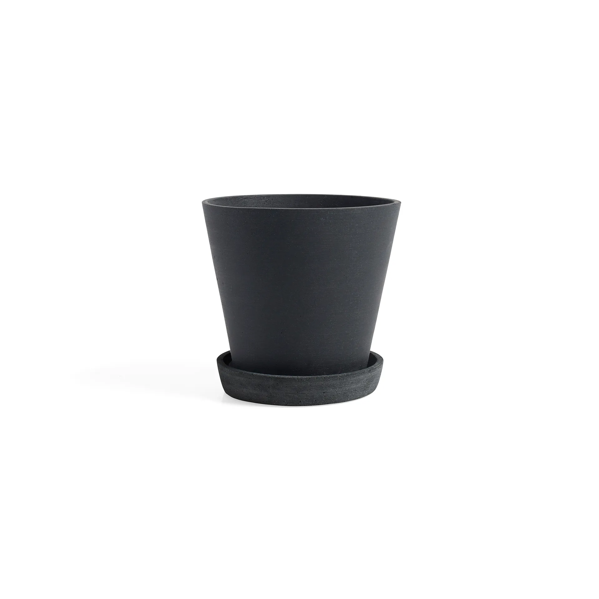 HAY Flowerpot urtepotte med underkop S Ø11 cm, Sort HAY