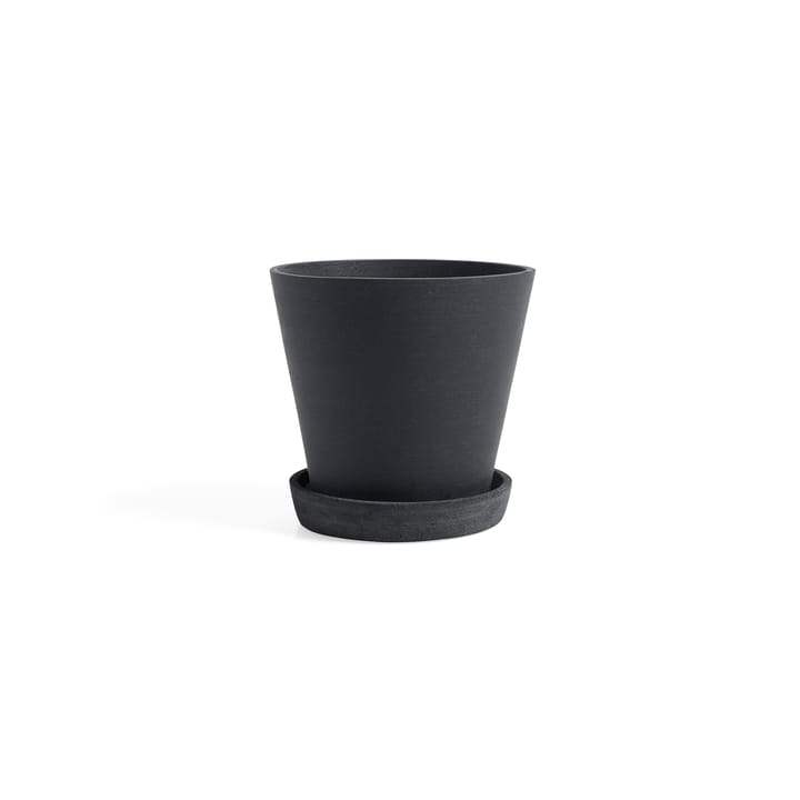 HAY Flowerpot urtepotte med underkop S Ø11 cm - Sort - HAY