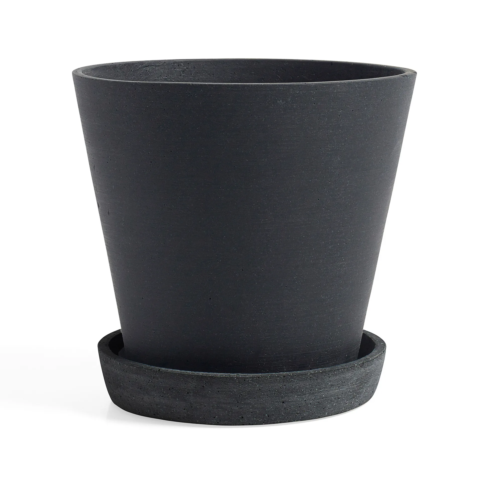 HAY Flowerpot urtepotte med underkop XXXL Ø34 cm, Sort HAY