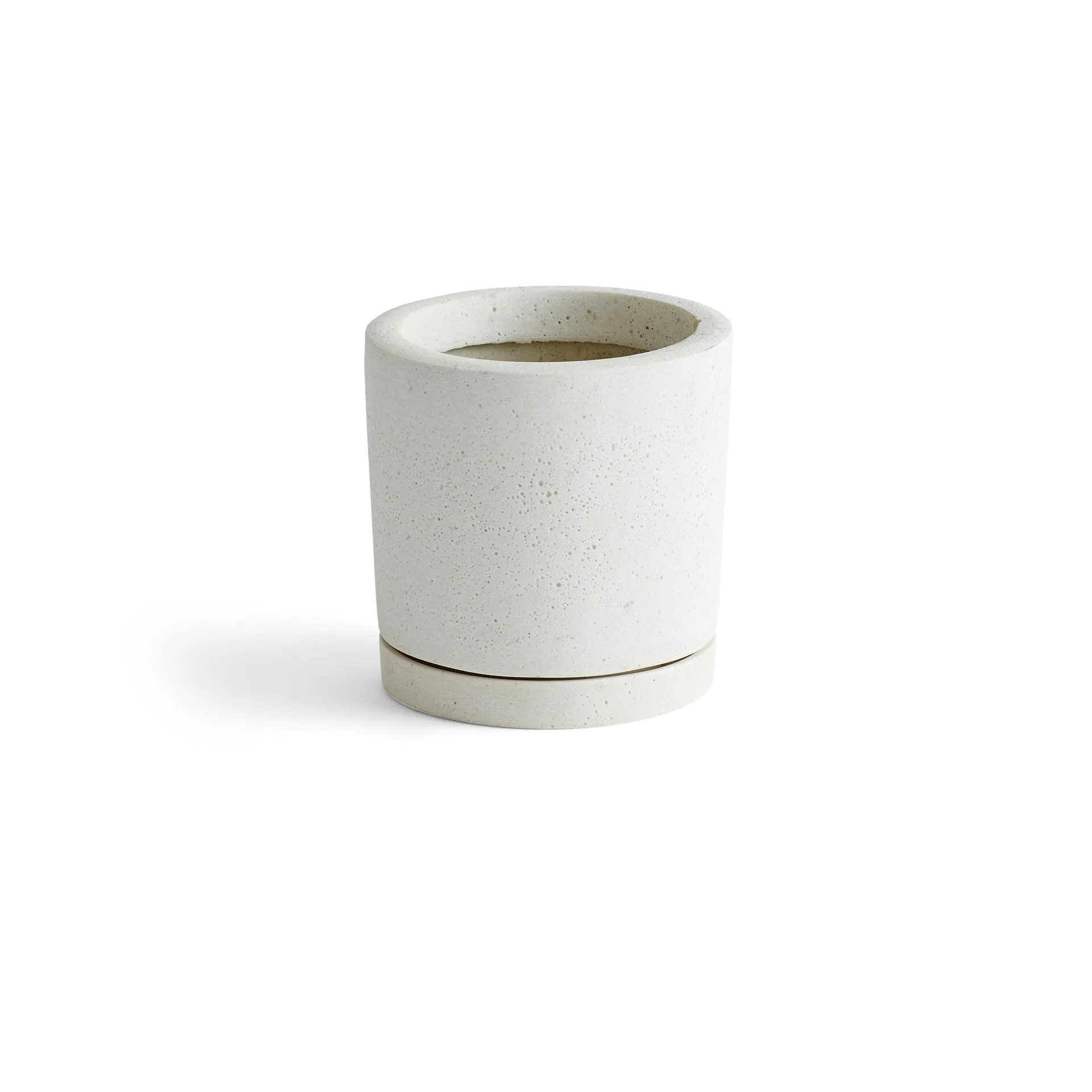 HAY Plant Pot med saucer krukke M Ø14 cm, Hvid HAY