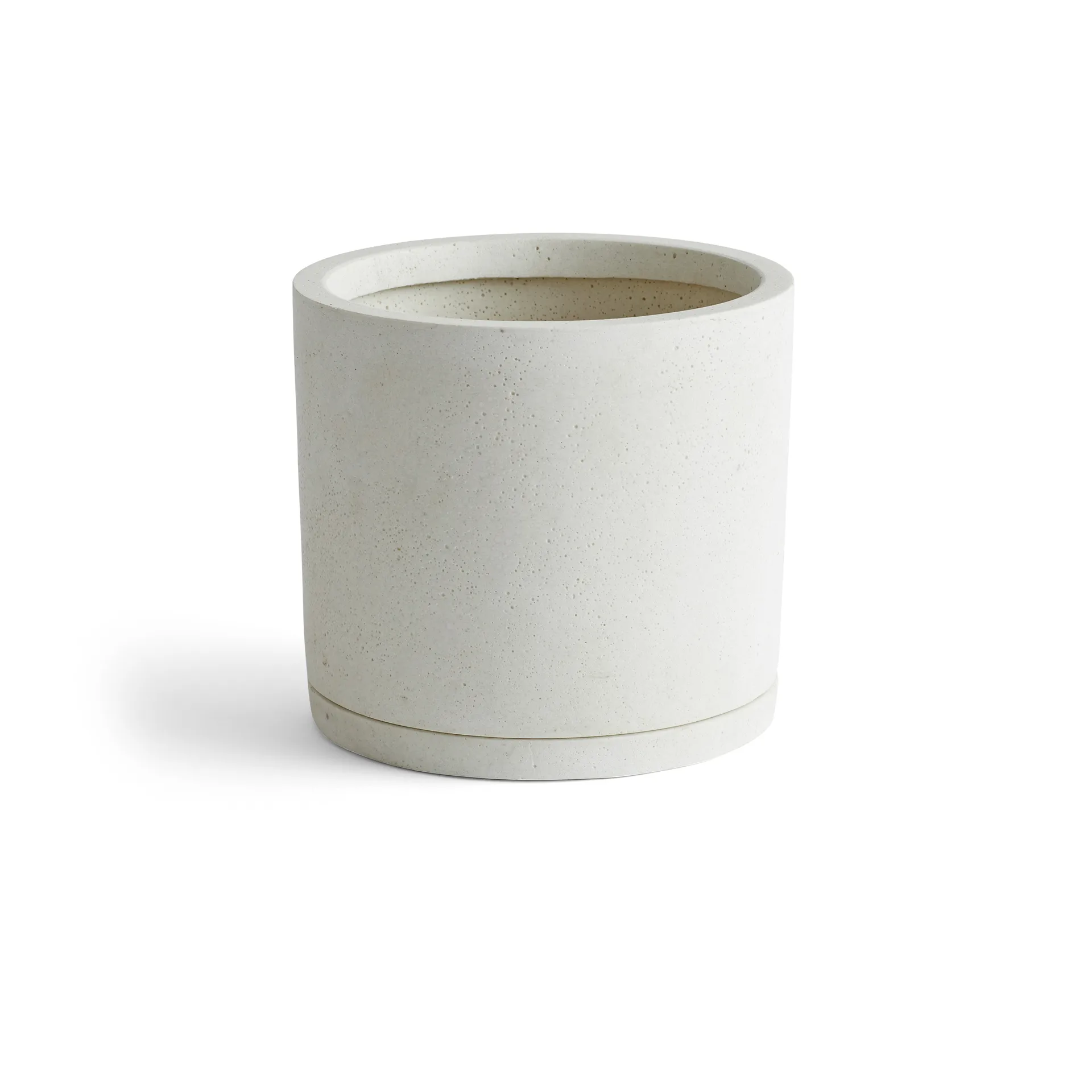 HAY Plant Pot med saucer krukke XXL Ø24 cm, Hvid HAY
