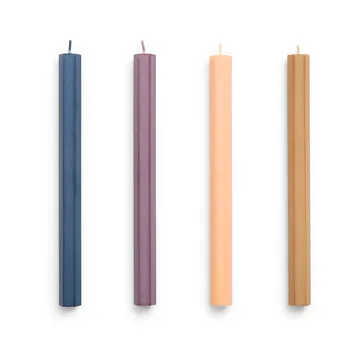 Hexagon Candle lys mix 4-pak - Dark - HAY