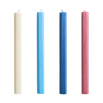 Hexagon Candle lys mix 4-pak - Marine - HAY