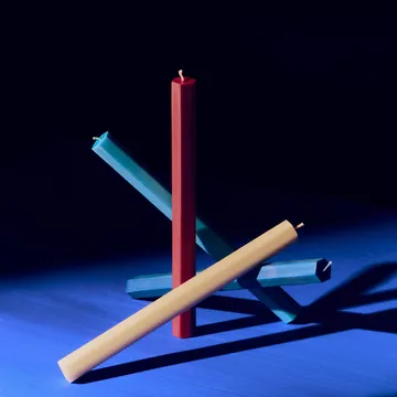 Hexagon Candle lys mix 4-pak - Marine - HAY