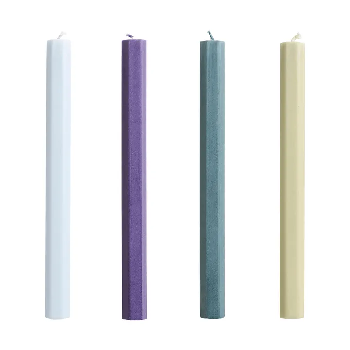 Hexagon Candle lys mix 4-pak - Meadow - HAY