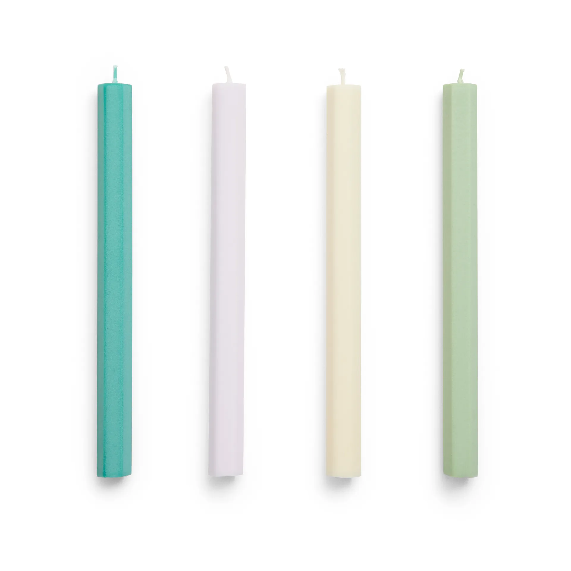 Hexagon Candle lys mix 4-pak, Pastel HAY