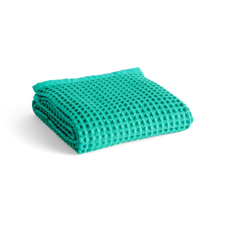Humdakin Waffle badehåndklæde 70x140 cm, Emerald green HAY
