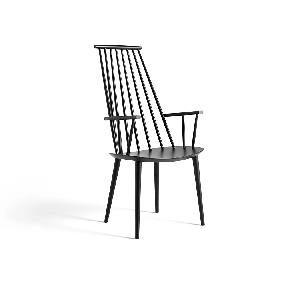 J110 karmstol, Black lacquered beech HAY