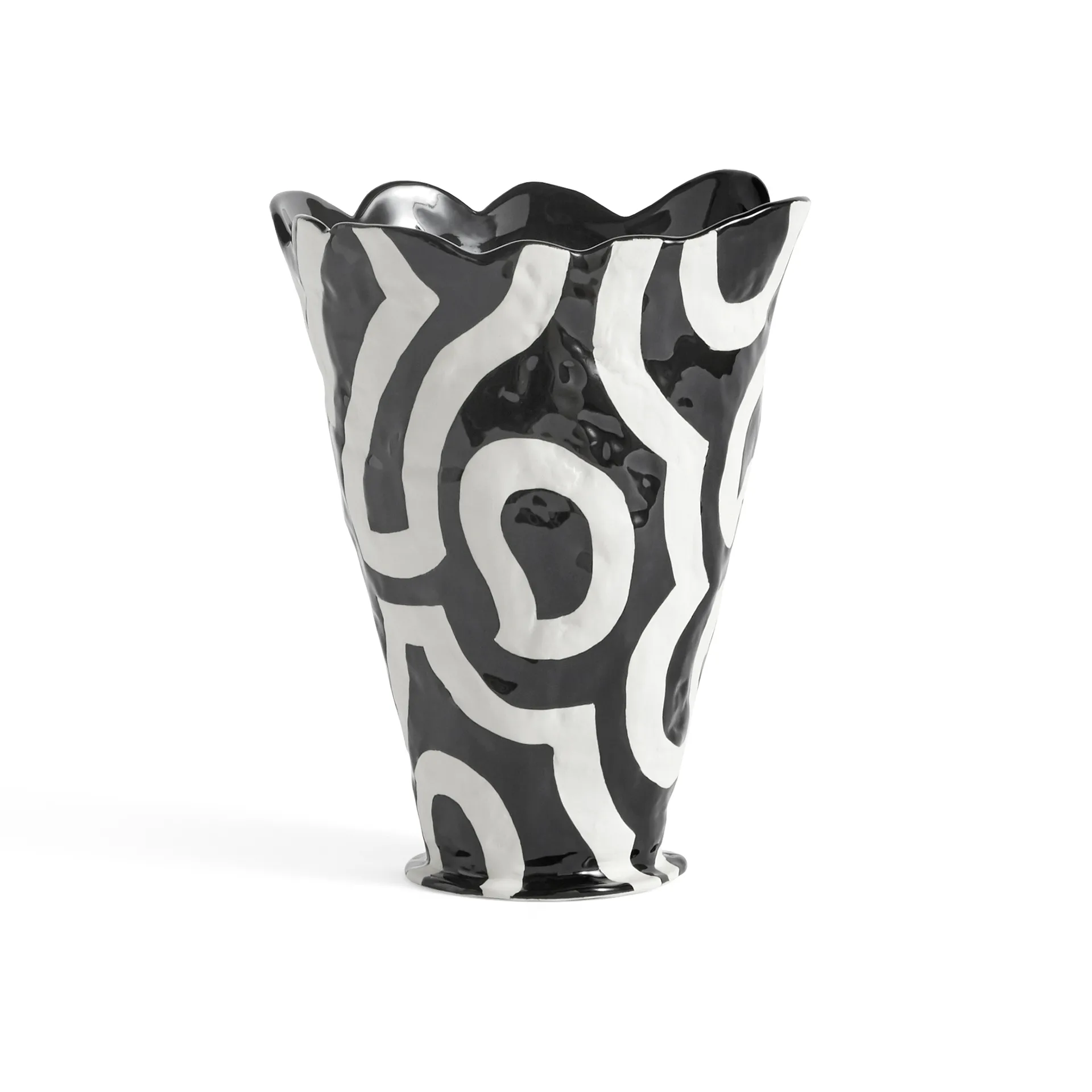 Jessica Hans Shadow vase 25 cm, Sort/Hvid HAY
