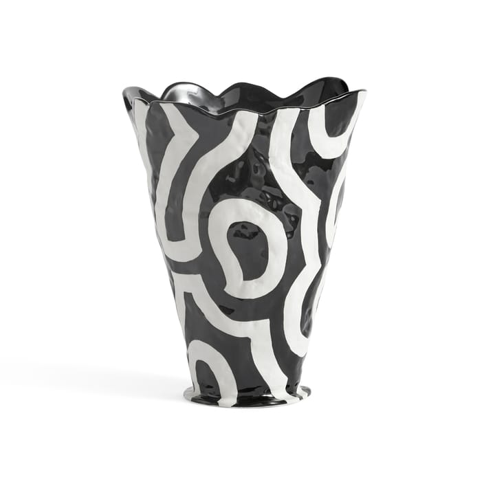 Jessica Hans Shadow vase 25 cm - Sort/Hvid - HAY