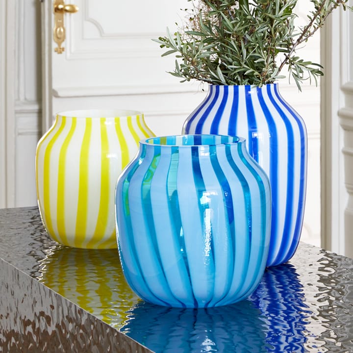 Juice vase, Blue, glas, high HAY