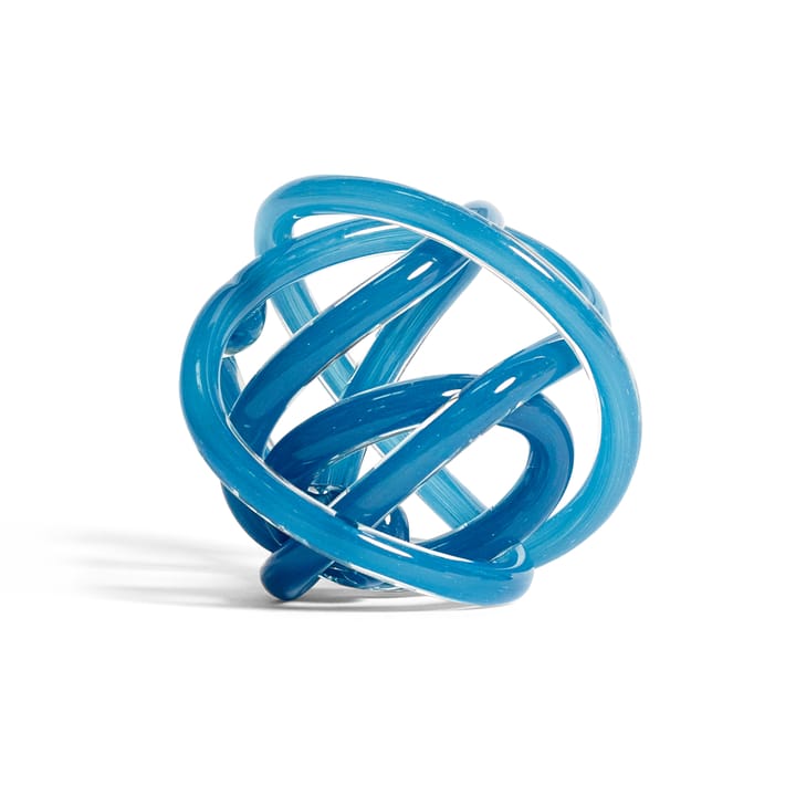 Knot No 2 M glasskulptur - Blue steel - HAY