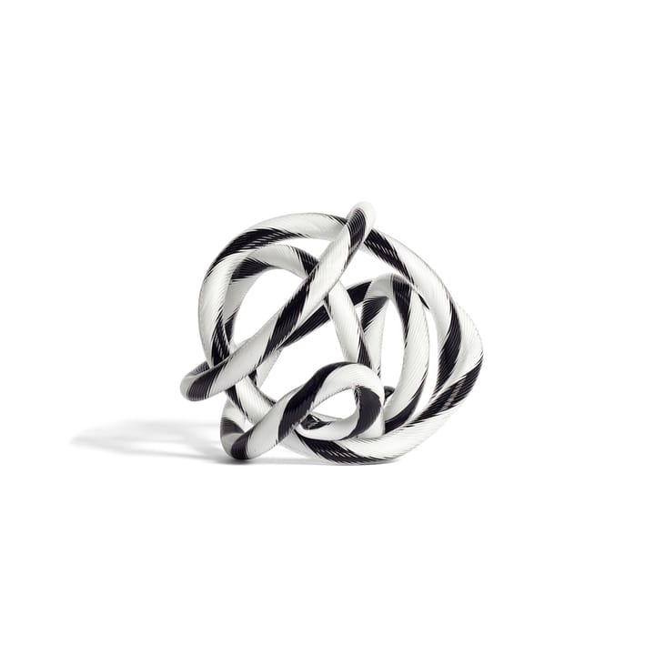 Knot No 2 S glasskulptur - Black/White - HAY
