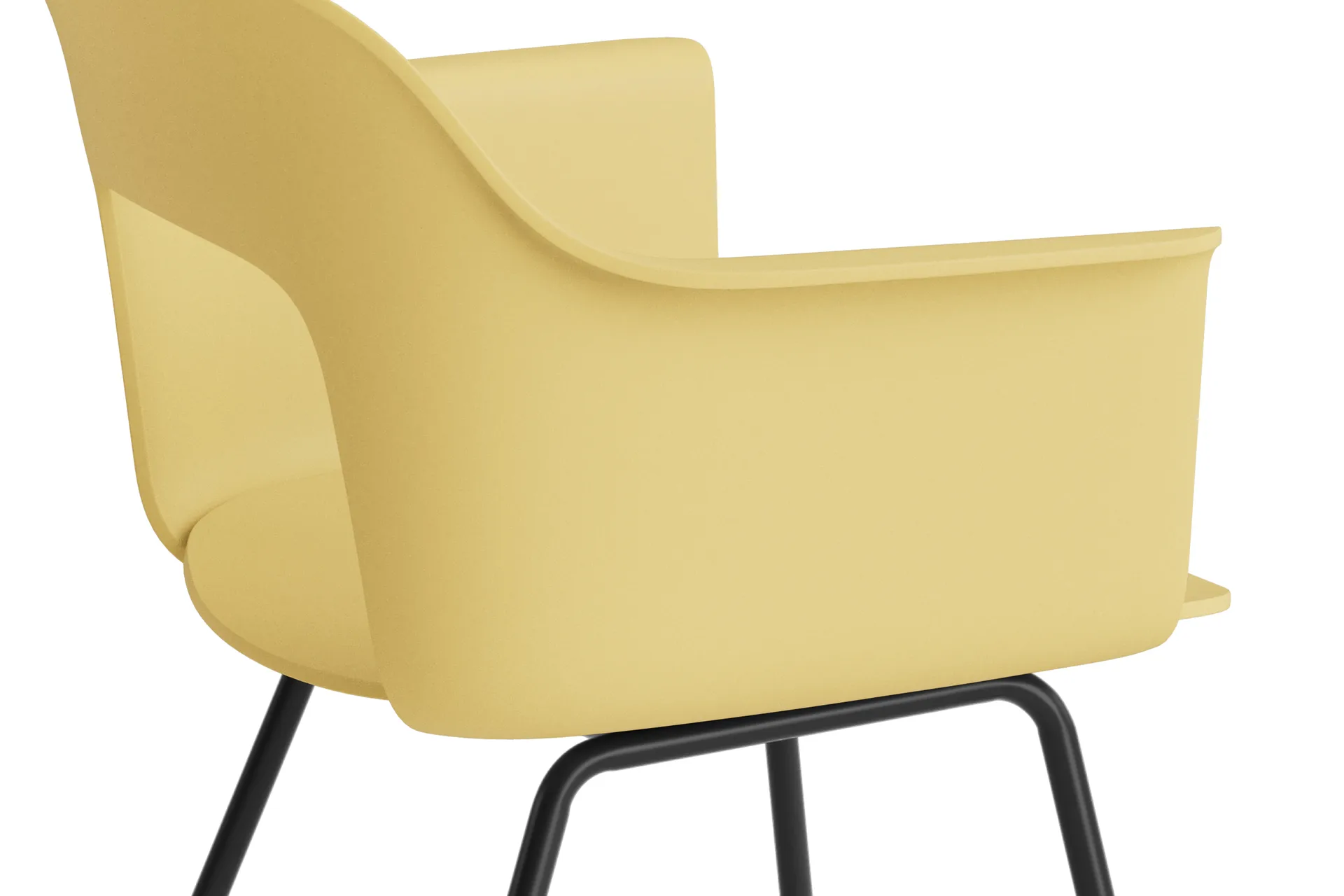 Layout Armchair 211 karmstol, Biscotti-sortlakeret stål HAY