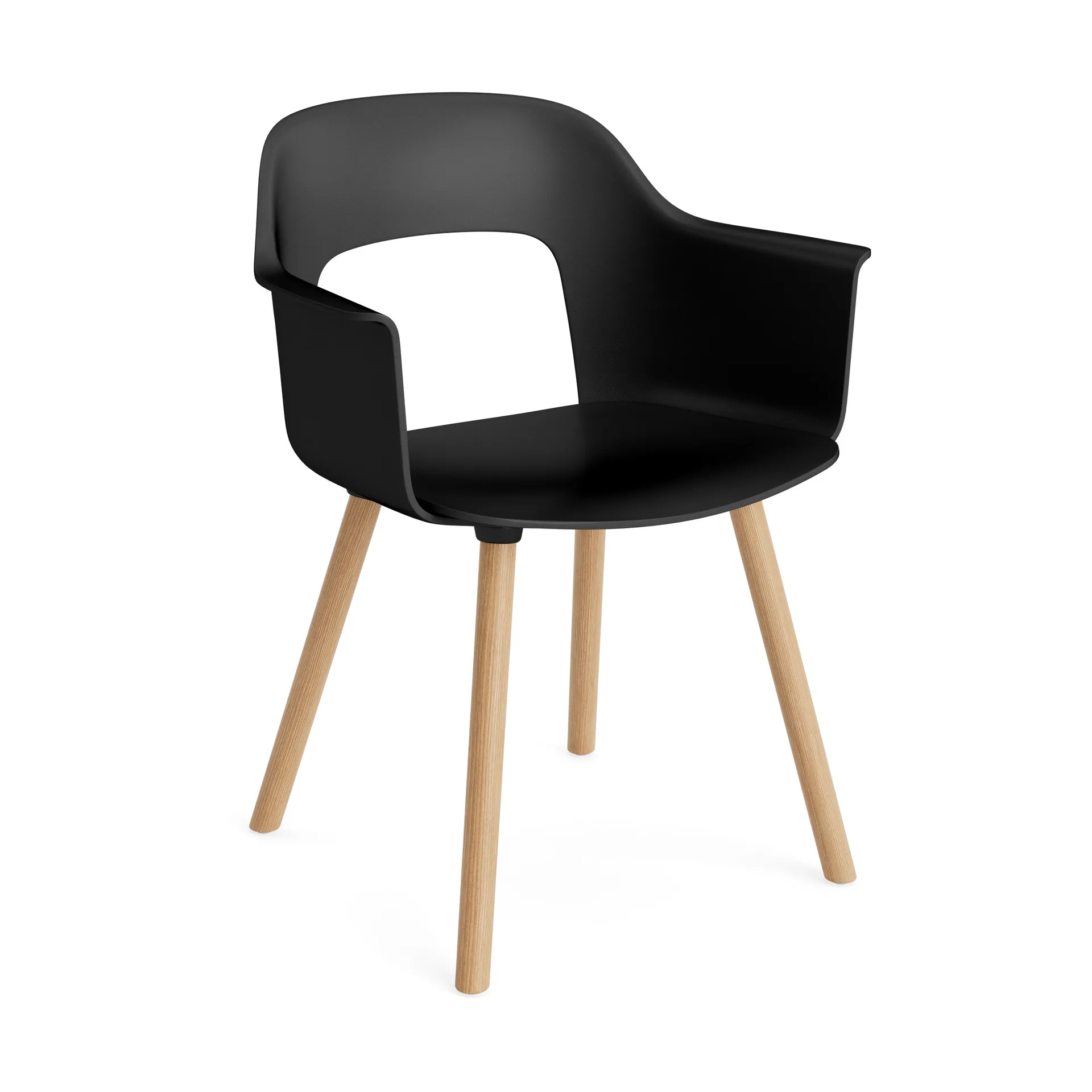 Layout Armchair 211 karmstol, Black-lakeret eg HAY
