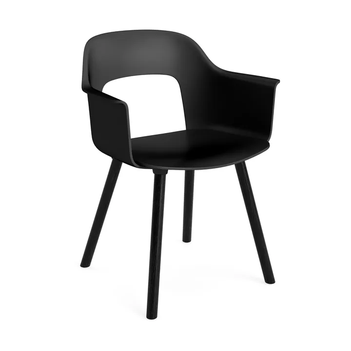 Layout Armchair 211 karmstol - Black-svartlakeret eg - HAY