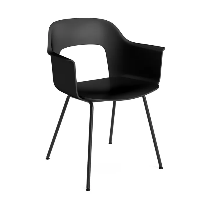 Layout Armchair 211 karmstol - Black-svartlakeret stål - HAY