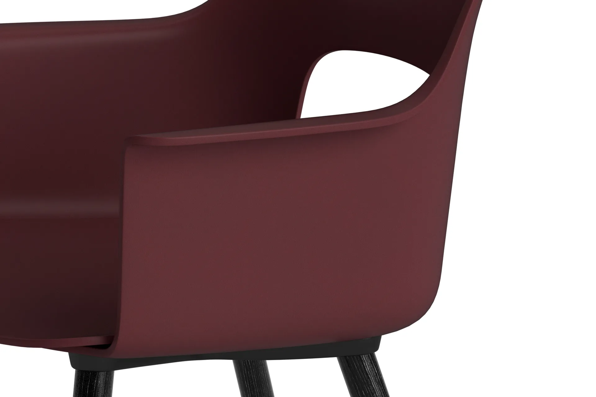 Layout Armchair 211 karmstol, Bordeaux-sortlakeret eg HAY