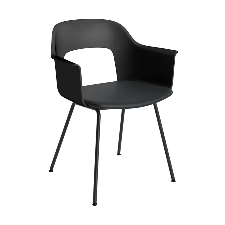 Layout Armchair 211 karmstol - Grano Black-black-sortlakeret stål - HAY