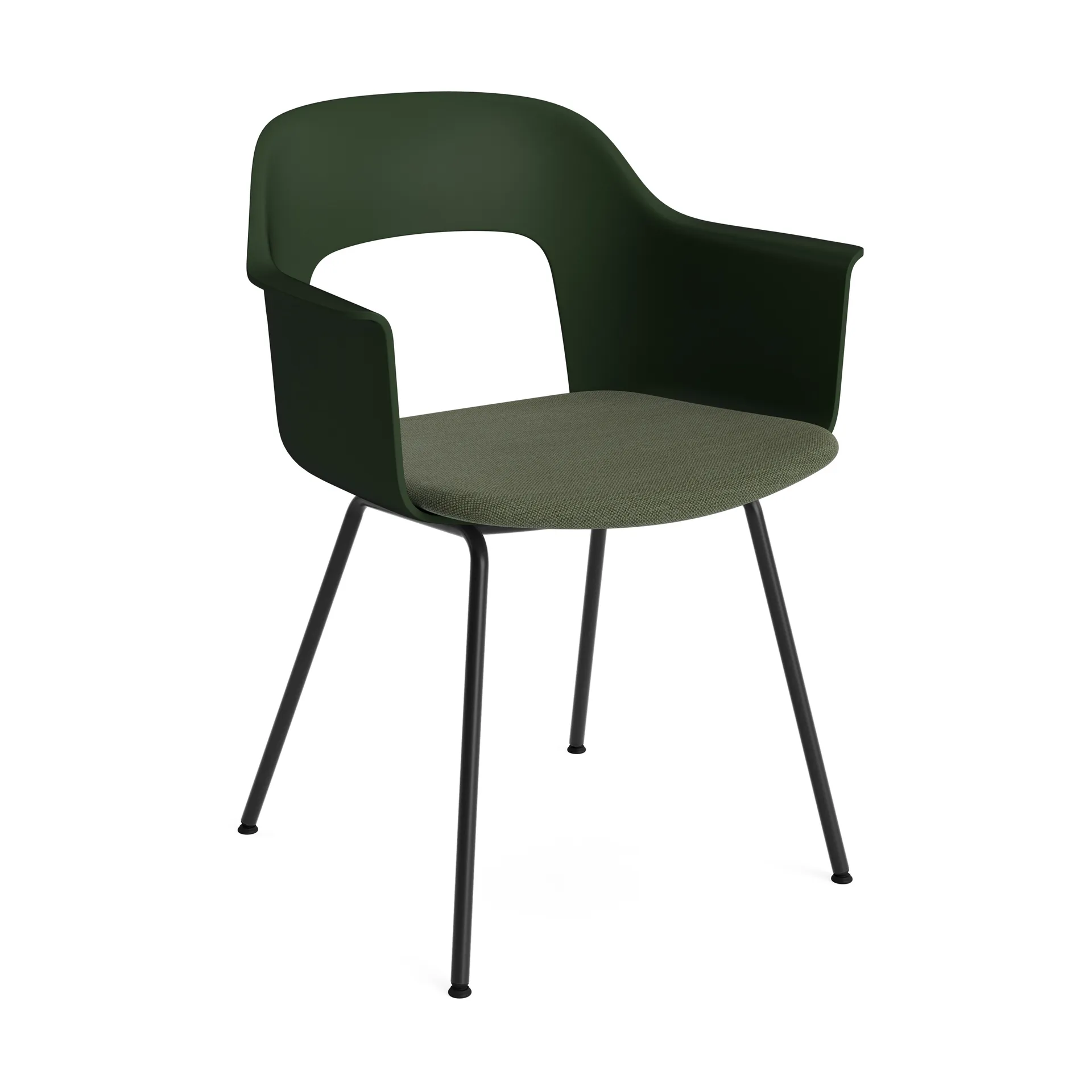 Layout Armchair 211 karmstol, Mode 072-bottle green-svartlakeret stål HAY