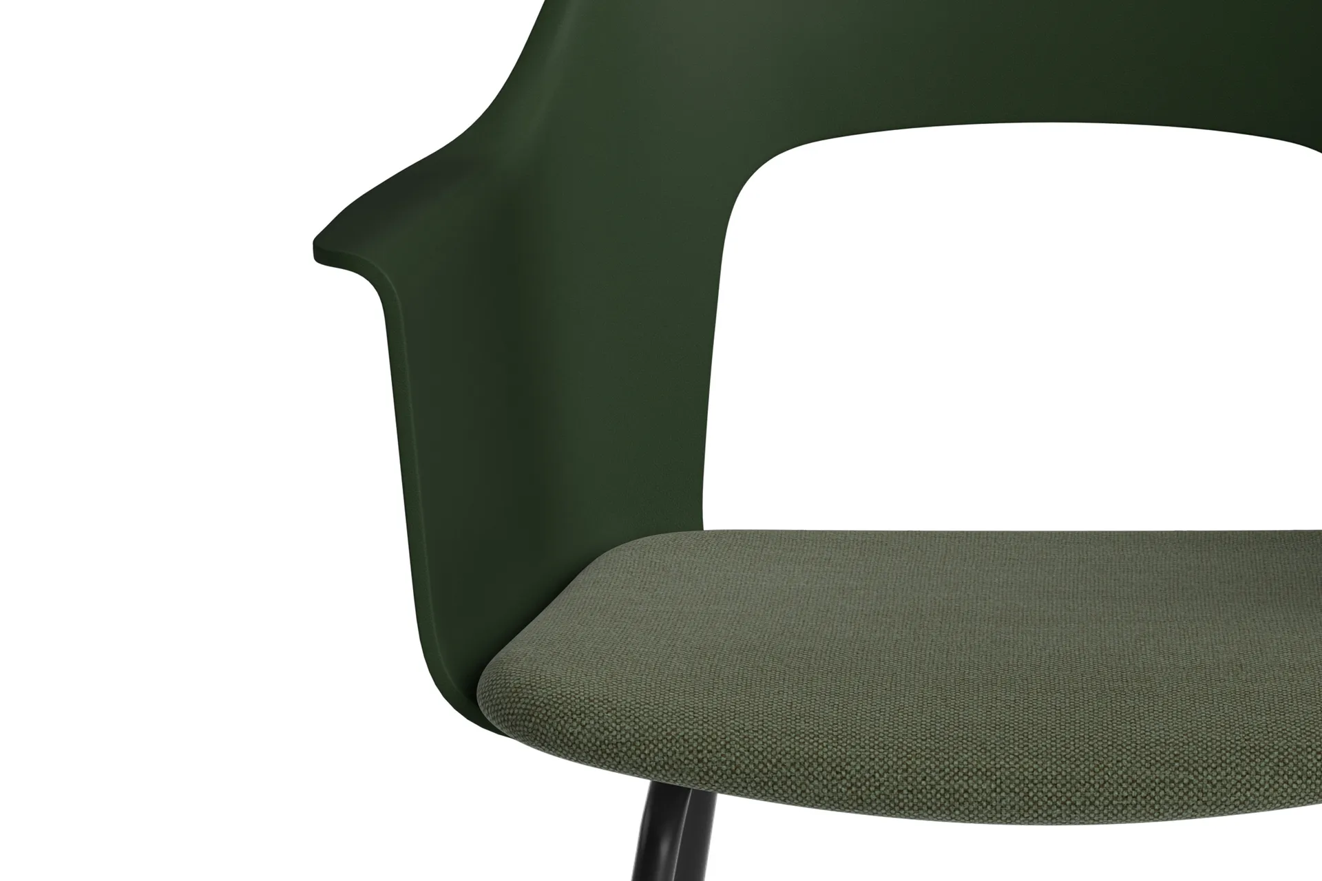 Layout Armchair 211 karmstol, Mode 072-bottle green-svartlakeret stål HAY