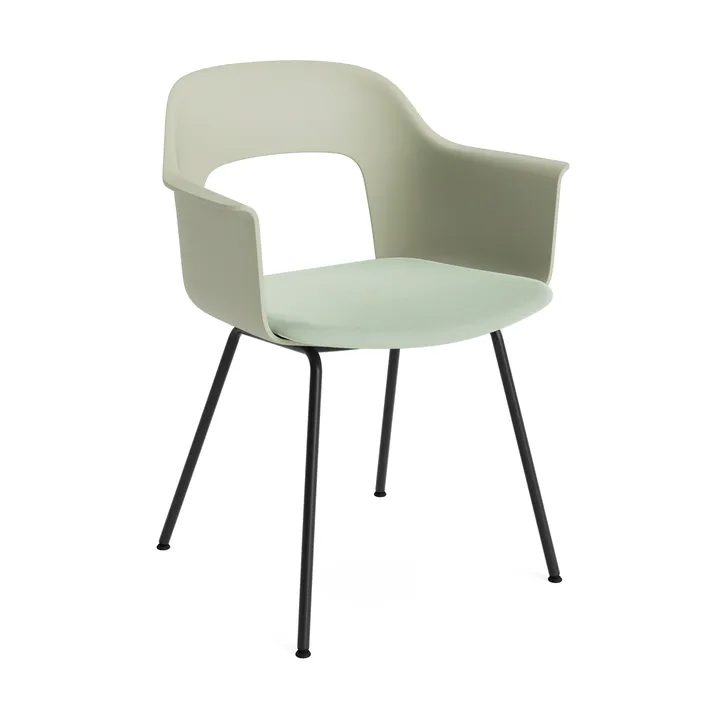 Layout Armchair 211 karmstol - Relate 921-pastel green-svartlakeret stål - HAY