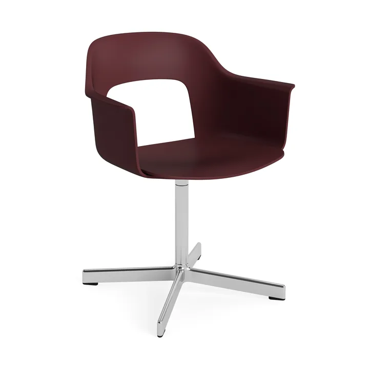 Layout Armchair 231 kontorsstol - Bordeaux-poleret aluminium 4-star drejefod - HAY