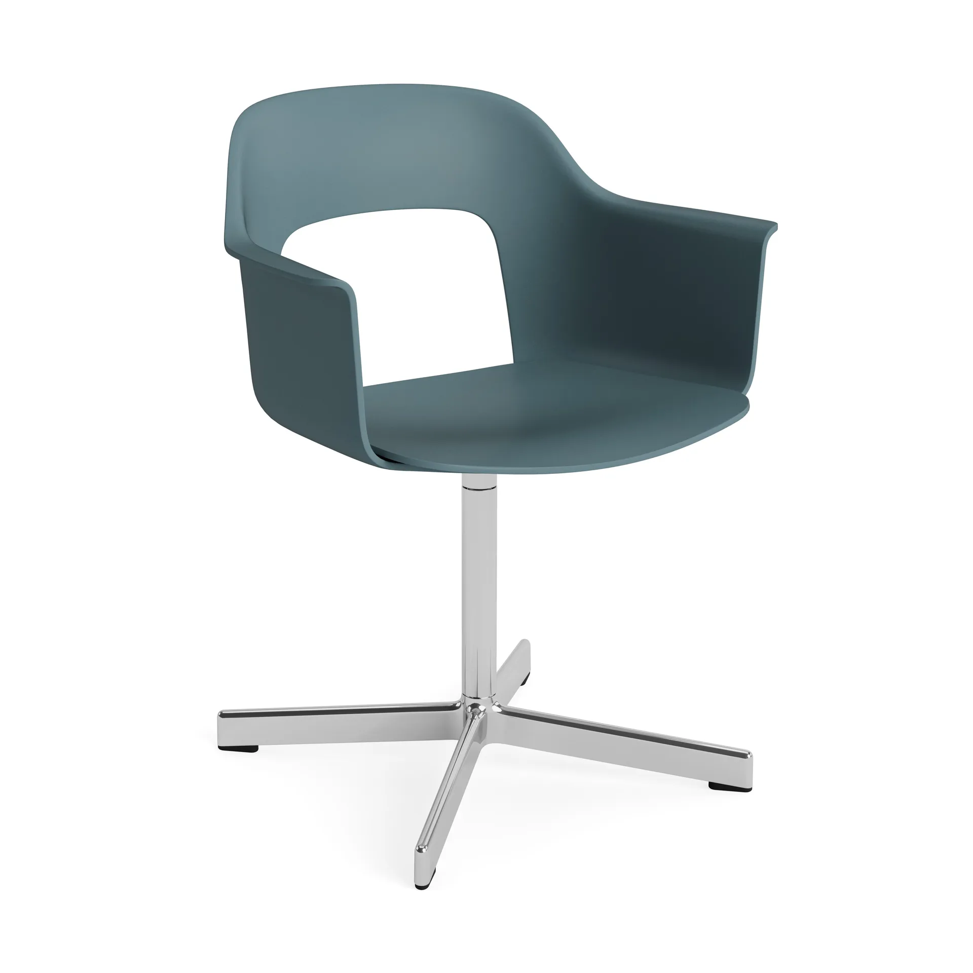 Layout Armchair 231 kontorsstol, Ocean-poleret aluminium 4-star swivel base HAY