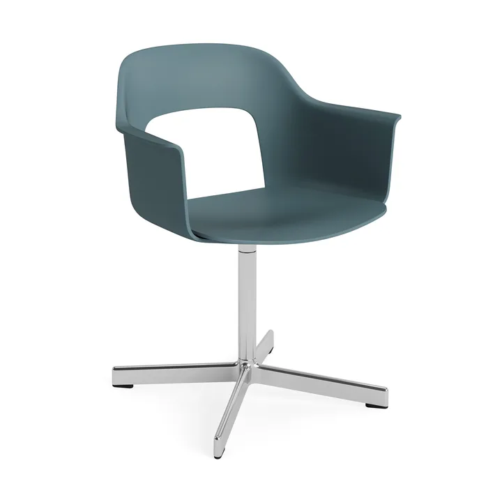 Layout Armchair 231 kontorsstol - Ocean-poleret aluminium 4-star swivel base - HAY