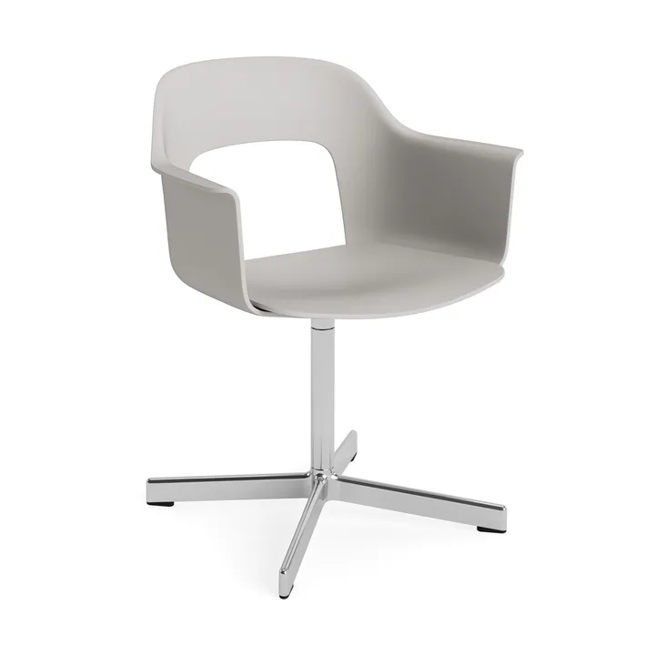 Layout Armchair 231 kontorsstol - Sky grey-poleret aluminium 4-star swivel base - HAY