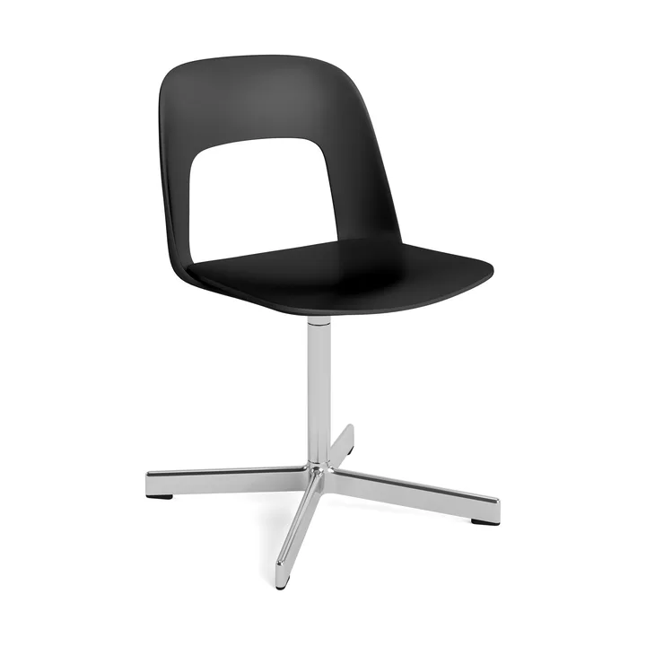 Layout Chair 131 stol - Black-poleret aluminium - HAY
