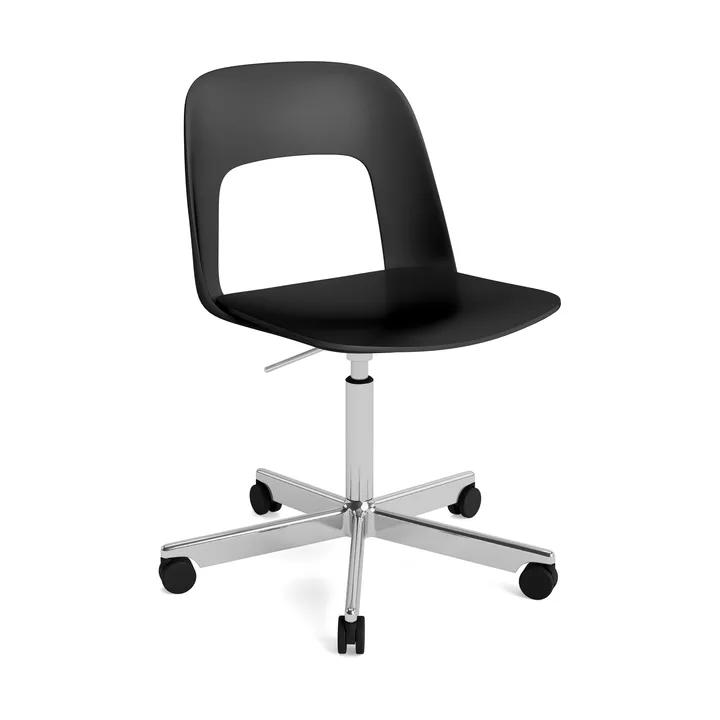 Layout Chair 141 stol - Black-poleret aluminium - HAY